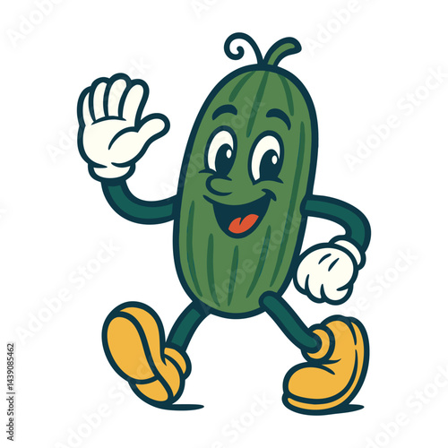 Wallpaper Mural cucumber funny mascot character vector illustration Torontodigital.ca