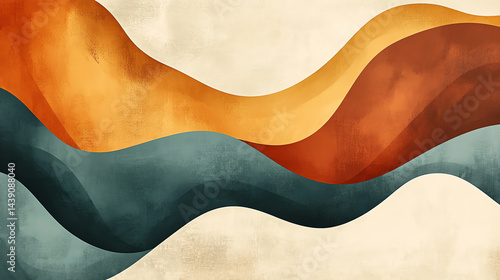 A serene minimalist abstract background with smooth olive green, terracotta, and deep blue gradients. Subtle geometric shapes & soft transitions create a modern, elegant, and balanced design—perfect f