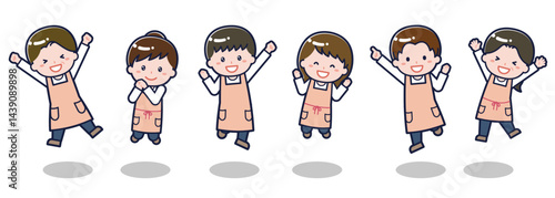 いろいろな人物セット_はしゃぐ_保育士
