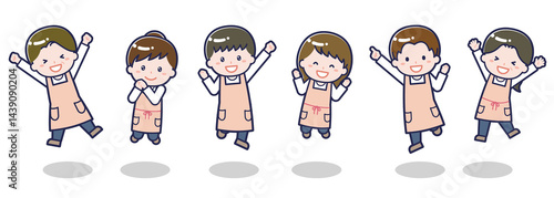 いろいろな人物セット_はしゃぐ_保育士