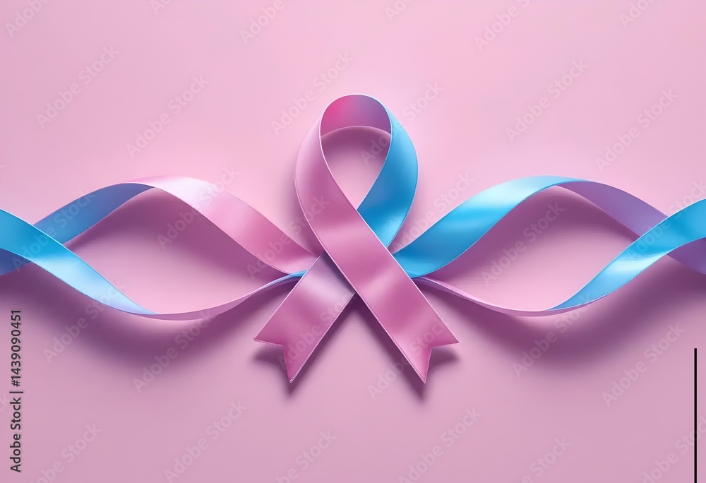 Pink and Blue Ribbon of Hope and Support Pink and Blue Ribbon of Hope and Support