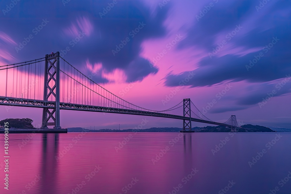 Fototapeta premium Sunrise Bridge over tranquil waters