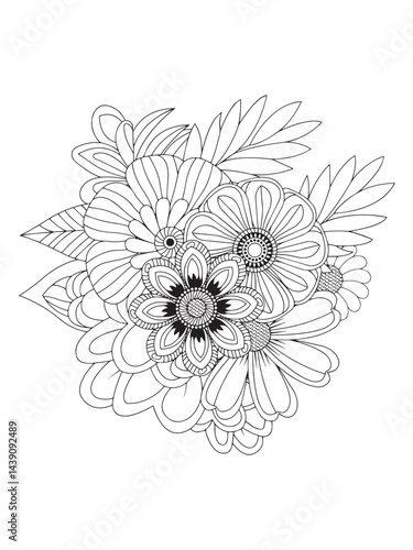 Creative floral sketch for artistic home spaces