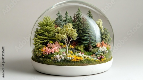 Wallpaper Mural Miniature terrarium glass jar ecosystem peaceful nature scene Torontodigital.ca