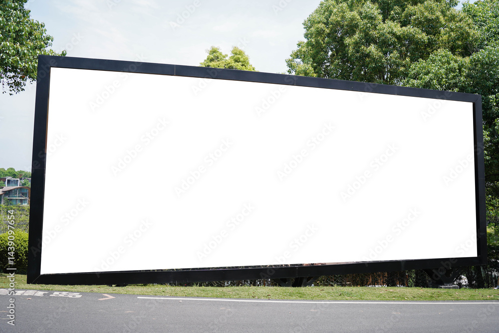A big white blank billboard for your advertising needs..