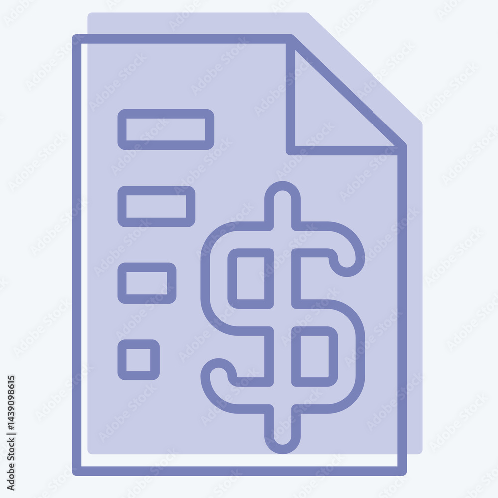 Icon Tax Return. related to Audit symbol. two tone style. design editable Icon Tax Return. related to Audit symbol. two tone style. design editable