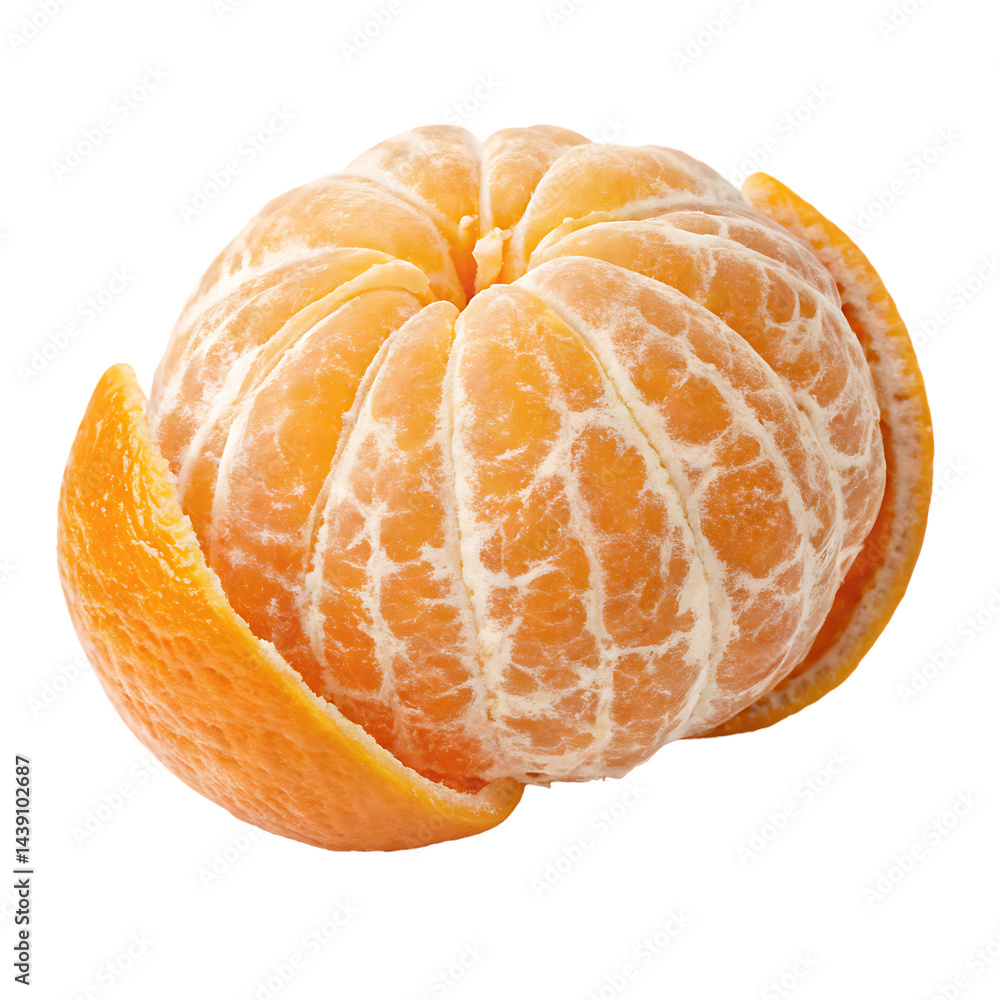 peeled mandarin orange isolated on background white peeled mandarin orange isolated on background white