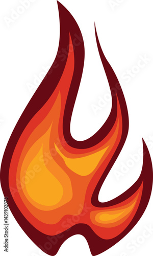 Cartoon flame illustration