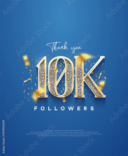 10K thank you followers, elegant design for social media post banner poster.