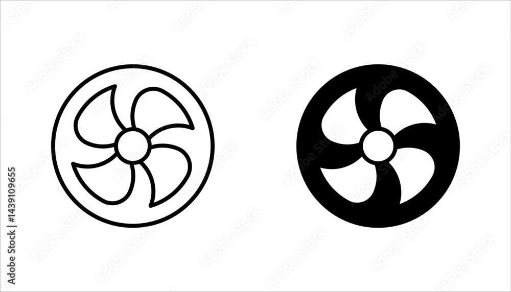 Air conditioner outline icons set, Heating, ventilation and cooling systems vector illustration on white background Air conditioner outline icons set, Heating, ventilation and cooling systems vector illustration on white background