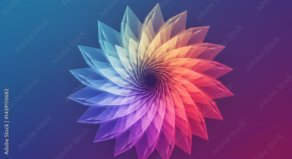 Obraz premium Abstract Blooming Colorful Floral Pattern With Gradient Light Background