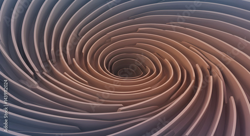 Swirling Geometric Shapes Create A Mesmerizing Abstract Design With Depth