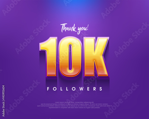 Simple and clean thank you design for 10K followers.