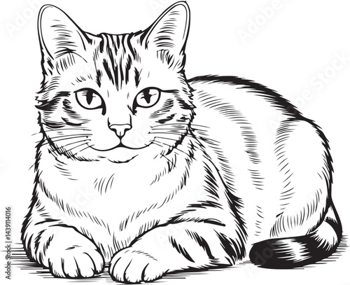 A cute black kitten, a domestic feline pet, sitting on a white background looking with beautiful eyes, an isolated young fluffy black animal portrait