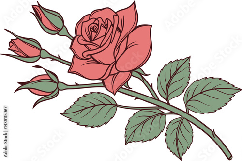 Stunning Rose Flower Vector Art Collection