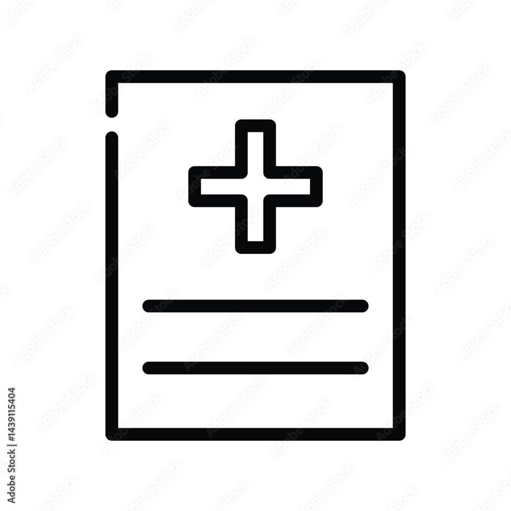 Medical report icon design template Medical report icon design template