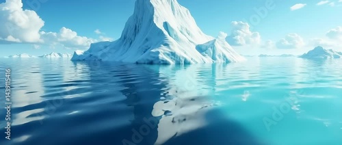 Iceberg Majesty: A Glimpse Above and Below the Frigid Waters Surface