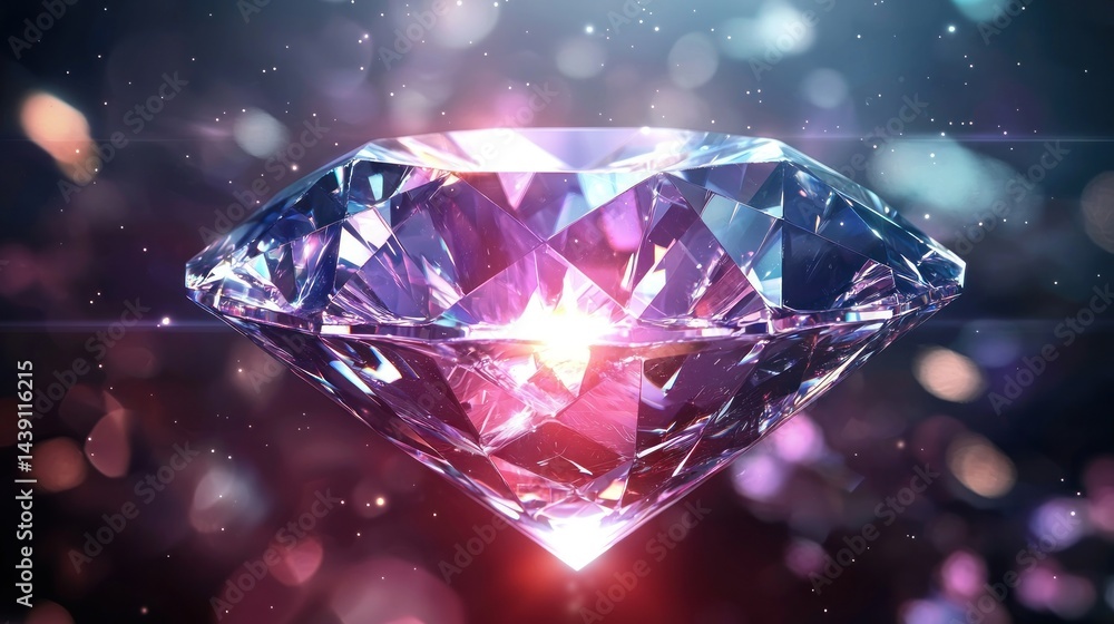 Abstract 3D diamond texture glowing under bright light. Abstract 3D diamond texture glowing under bright light.