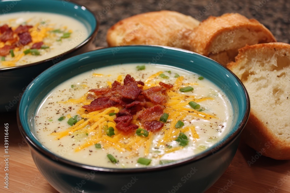 Rich Bacon and Cheese Baked Potato Soup Rich Bacon and Cheese Baked Potato Soup