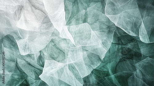 Wallpaper Mural Ethereal Abstract Background with Soft, Translucent Layers in Teal and White - Elegant Texture Design Torontodigital.ca