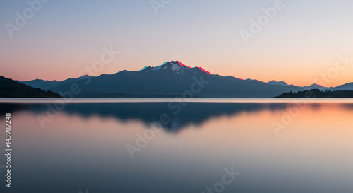 Wallpaper Mural Reflections On Still Lake During Golden Hour Near Majestic Mountain Peak Torontodigital.ca