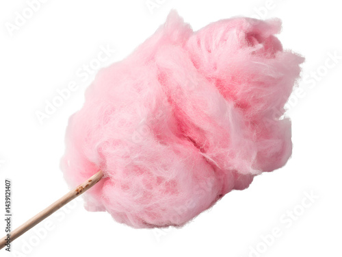Obraz na płótnie Cotton Candy on Wooden Stick Isolate on transparent background cutout, PNG file, Cutout file w salonie