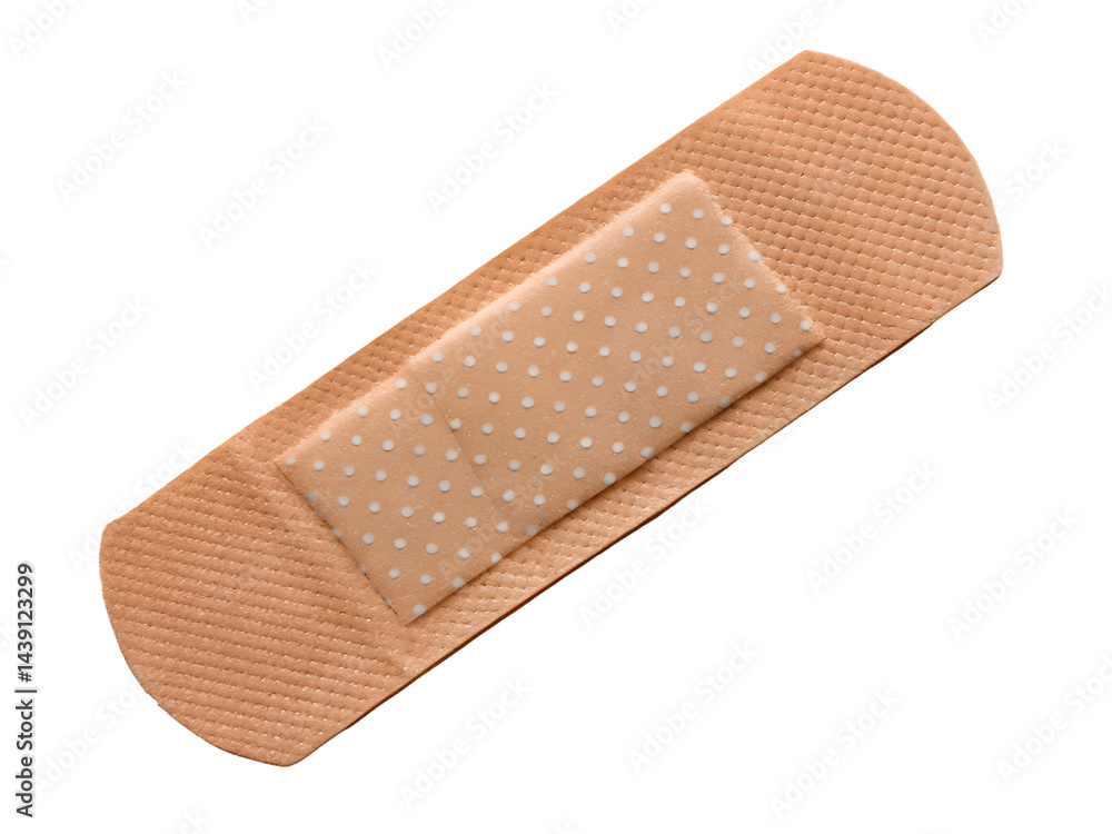 Adhesive Bandage for Wound Care Isolate on transparent background cutout, PNG file, Cutout file