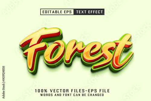 Forest 3d Text - Editable Text Effect