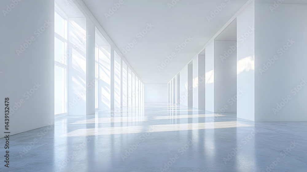 Serene architectural space minimalist design pure white background calm atmosphere modern aesthetics Serene architectural space minimalist design pure white background calm atmosphere modern aesthetics