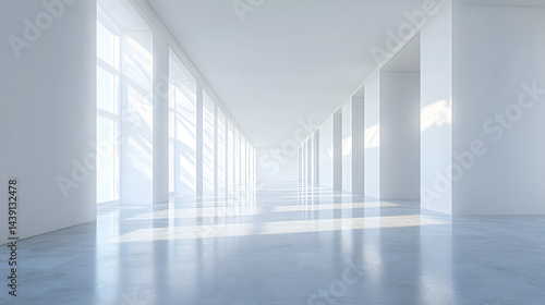 Wallpaper Mural Serene architectural space minimalist design pure white background calm atmosphere modern aesthetics Torontodigital.ca