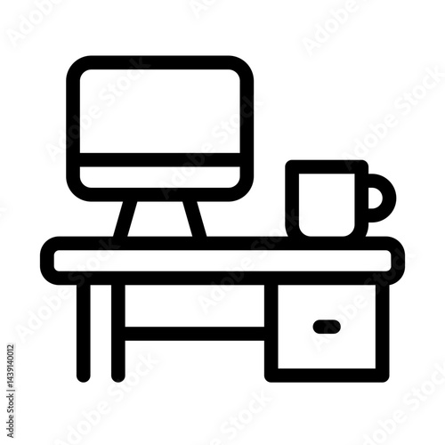 Minimal Home Office Icon