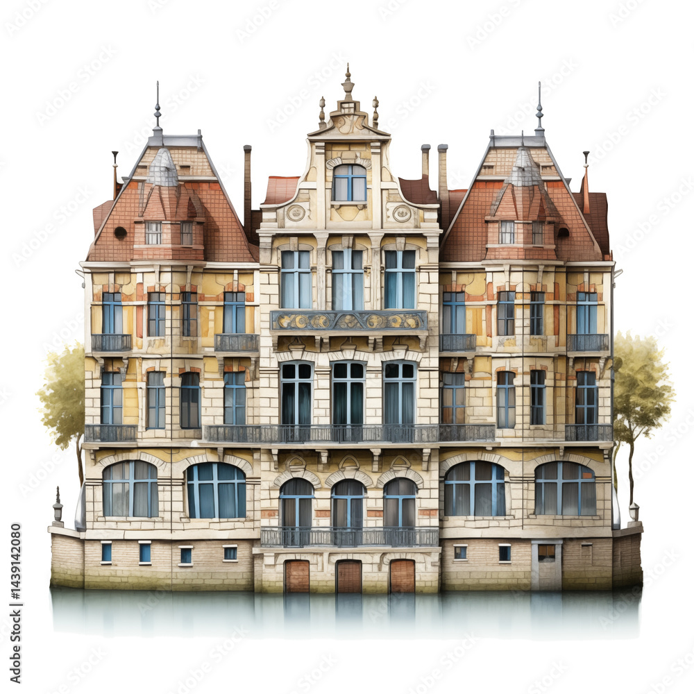 Fototapeta premium canal house building