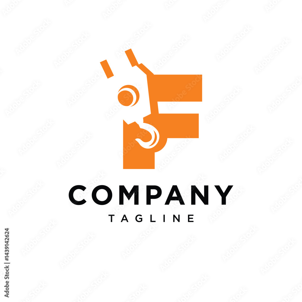 Letter F Catrol Logo Icon Vector Letter F Catrol Logo Icon Vector