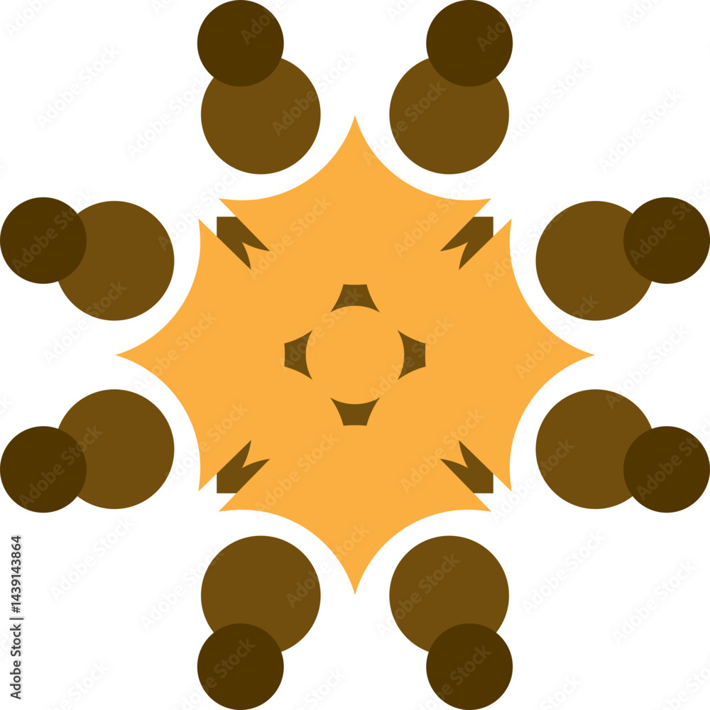 Fototapeta premium Community Illustration, Collaboration Icon