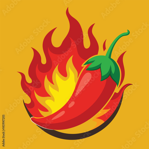 red chilli with firing vector