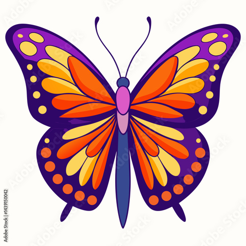 The Elegant and Beautiful Butterfly with Wings of Many Colors