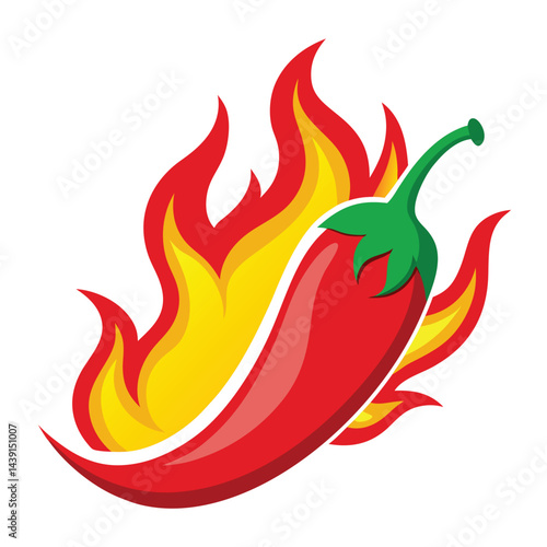 red chilli with firing vector