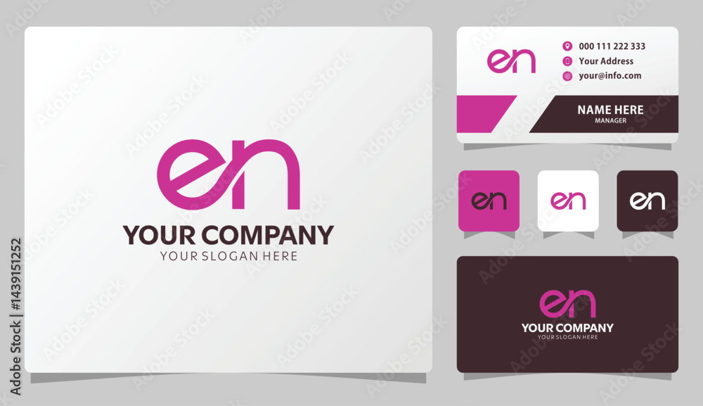 Fototapeta premium Elegant EN logo design perfect for branding your business identity create a stunning visual impact