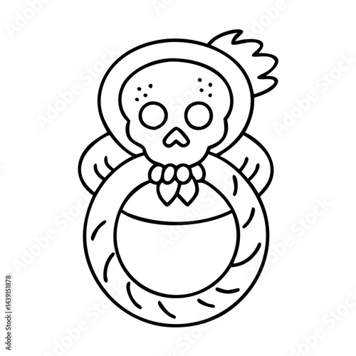 cursed ring icon, cursed ring line art - simple line art of cursed ring, perfect for cursed ring logos and icons