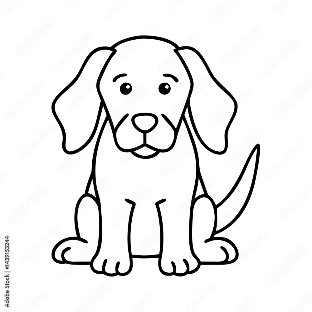 dog with floppy ears icon, dog with floppy ears line art - simple line art of dog with floppy ears, perfect for dog with floppy ears logos and icons dog with floppy ears icon, dog with floppy ears line art - simple line art of dog with floppy ears, perfect for dog with floppy ears logos and icons