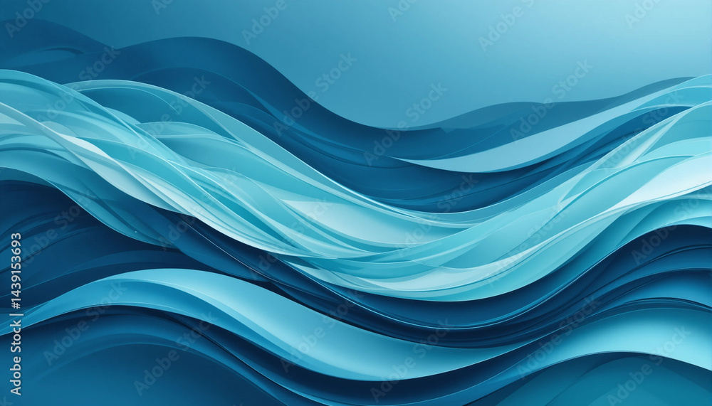 Fototapeta premium Blue Wave Abstract Background