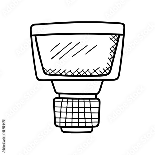 flash diffuser icon, flash diffuser line art - simple line art of flash diffuser, perfect for flash diffuser logos and icons