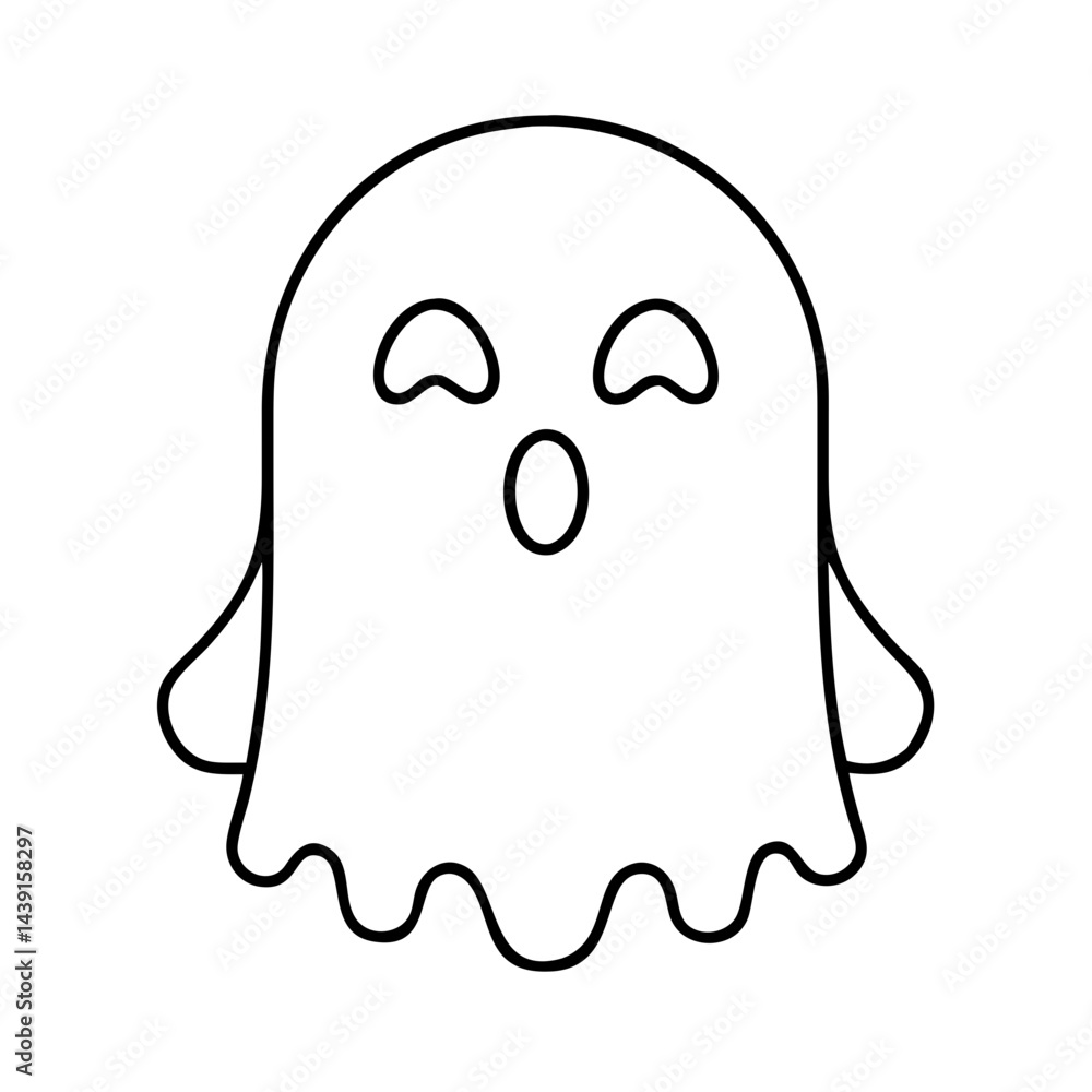 ghost icon, ghost line art - simple line art of ghost, perfect for ghost logos and icons ghost icon, ghost line art - simple line art of ghost, perfect for ghost logos and icons