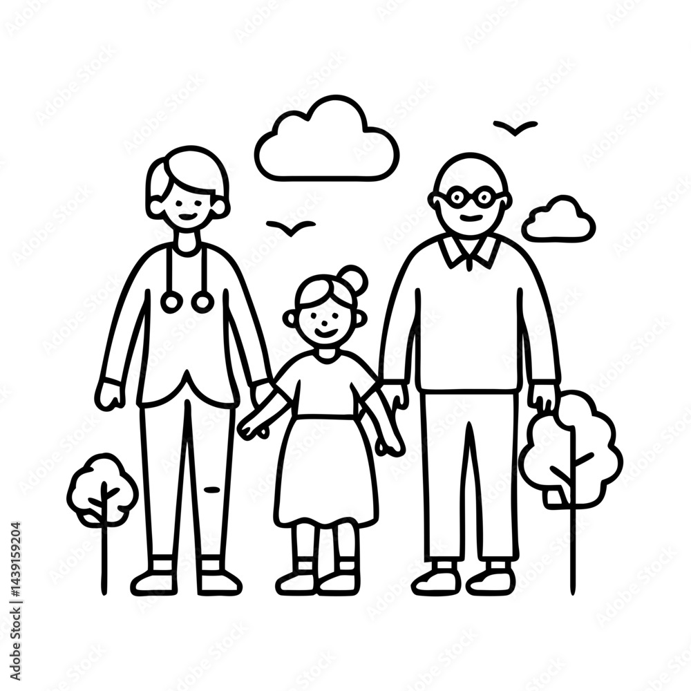 grandparents hugging grandchildren icon grandparents hugging grandchildren icon