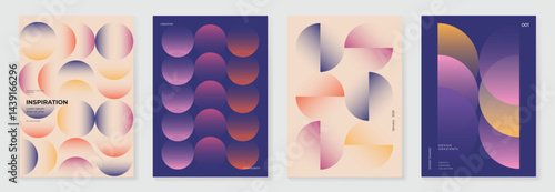 Abstract vibrant gradient background vector. Retro cover template with shapes, 70s colorful and liquid color. Modern wallpaper design perfect for social media, idol poster, photo frame.