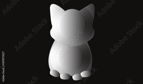 Cat emoji icon vector image.