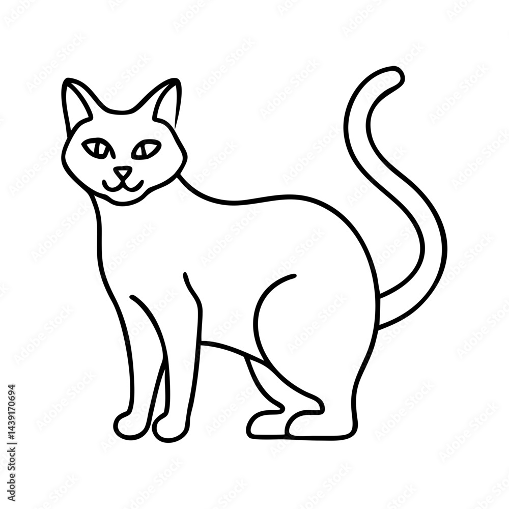 black cat icon, black cat line art - simple line art of black cat, perfect for black cat logos and icons black cat icon, black cat line art - simple line art of black cat, perfect for black cat logos and icons