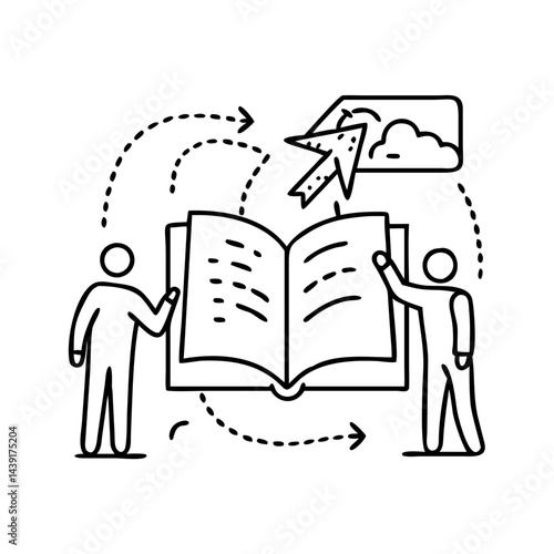 chapter ending illustration icon, chapter ending illustration line art - simple line art of chapter ending illustration, perfect for chapter ending illustration logos and icons