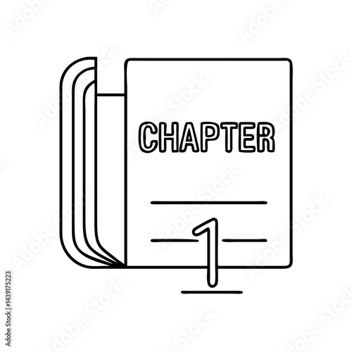 chapter heading icon, chapter heading line art - simple line art of chapter heading, perfect for chapter heading logos and icons