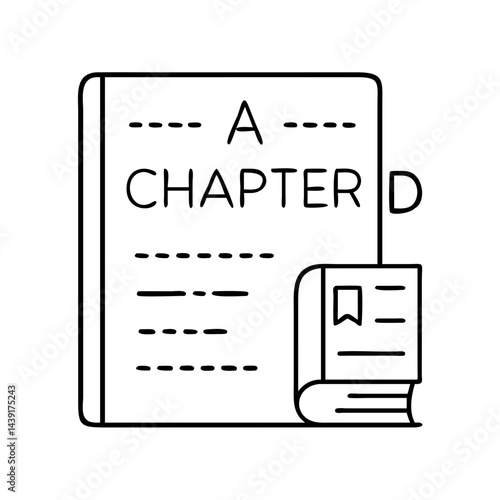 chapter heading icon, chapter heading line art - simple line art of chapter heading, perfect for chapter heading logos and icons